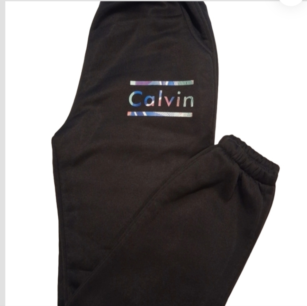 Woman's Calvin Black Logo-Accent Jogger Pants
